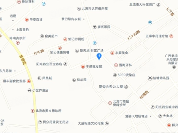 北流新天地楼盘区位规划