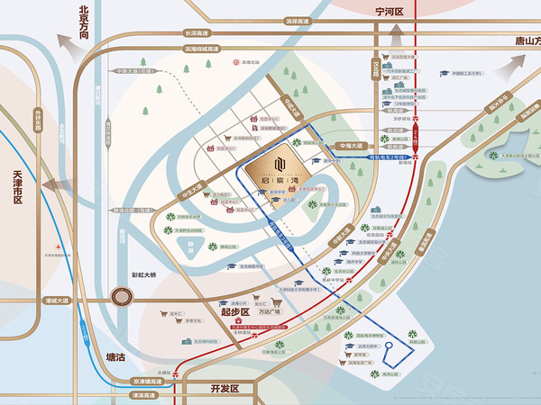 启宸湾,天津启宸湾房价,楼盘户型,周边配套,交通地图,中滨大道与中泰大道交口 - 安居客