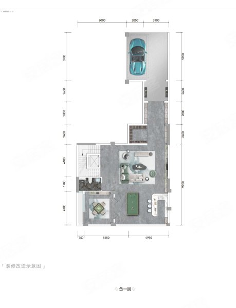 锦宸院二期上玺承玺下叠户型,锦宸院二期上玺别墅约259.00平米户型图,朝南北朝向 - 成都安居客
