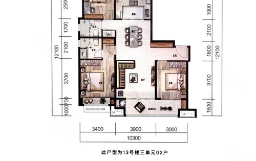 绿城春来晓园动态:绿城春来晓园一期120平小高层户型,三叶草户型,三个开间朝阳,连通双阳台,南北通透...-济南安居客