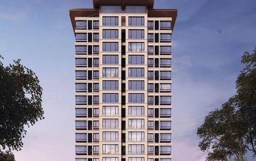 新中式风格 公园里的小高层