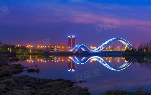 中海左岸旁三湾美景剪影桥凌波桥