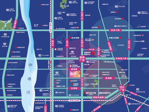 新大E+时代，长春新大E+时代房价，楼盘户型，周边配套，交通地图，仙台大街与威海路交会处 - 安居客