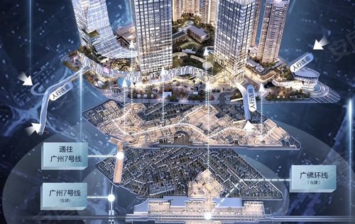 tod项目的地下交通剖面图