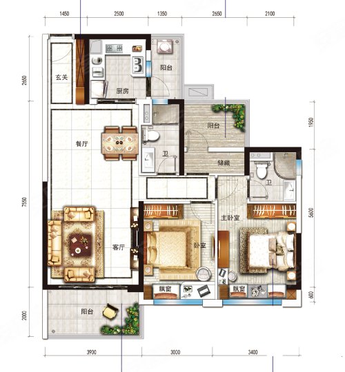 碧桂园滨江府户型图