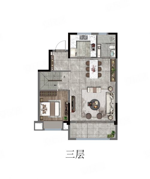 建发悦江南五面中叠户型,建发悦江南别墅约163.00平米户型图,朝南北朝向 - 苏州安居客