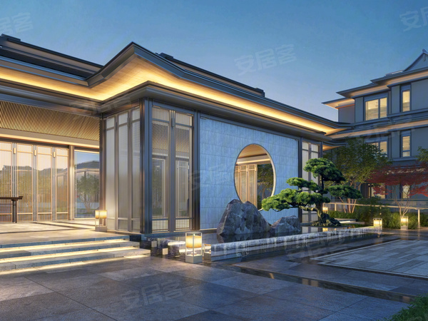 绿城凤栖鹭鸣楼盘建筑物外景