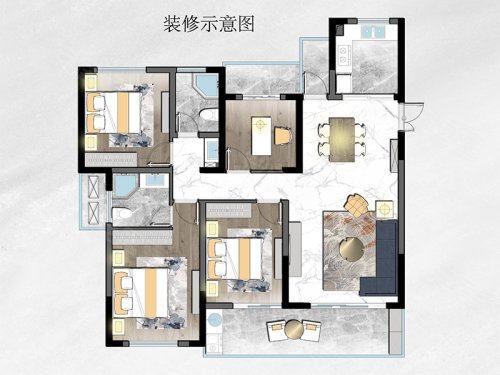 万德华府户型图