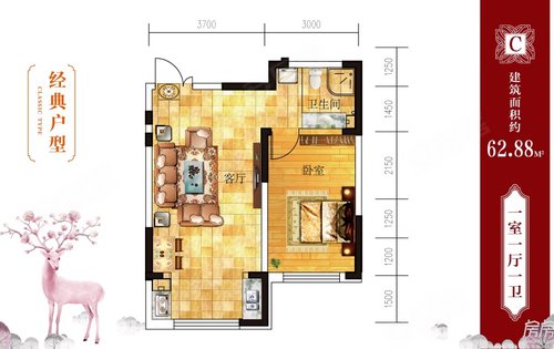 小区的沙盘图分布和部分户型图