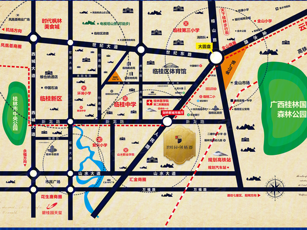 碧桂园剑桥郡,桂林碧桂园剑桥郡房价,楼盘户型,周边配套,交通地图