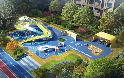 小区内设有儿童活动区