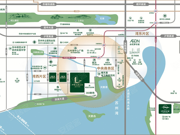 中建•太泽之星，苏州中建•太泽之星房价，楼盘户型，周边配套，交通地图，吴中太湖新城CBD(360剧场旁) - 安居客