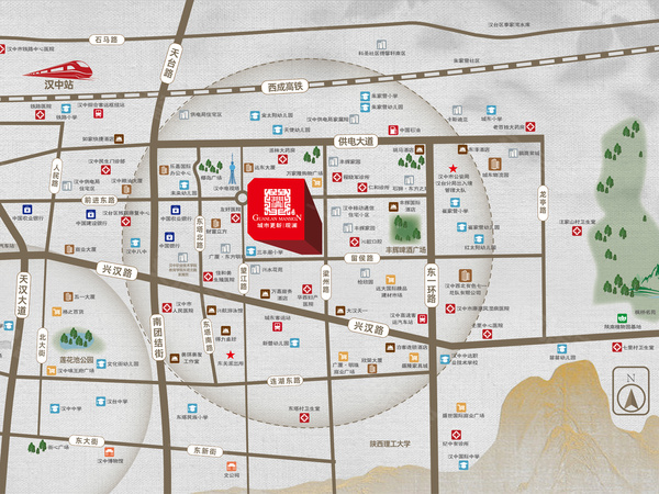 城市更新·观澜,汉中城市更新·观澜房价,楼盘户型,周边配套,交通地图,汉台区·梁州路与留侯路交汇处西北角 - 安居客