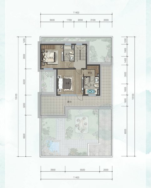 绿城桃花源C1,绿城桃花源4室2厅3卫1厨约160.00平米户型图,朝南北朝向 - 临沂安居客