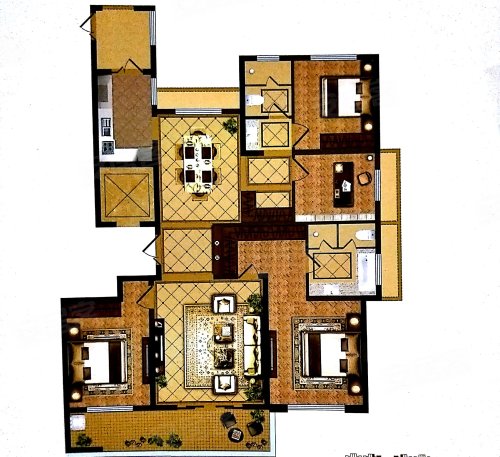 优湖美地花园户型图