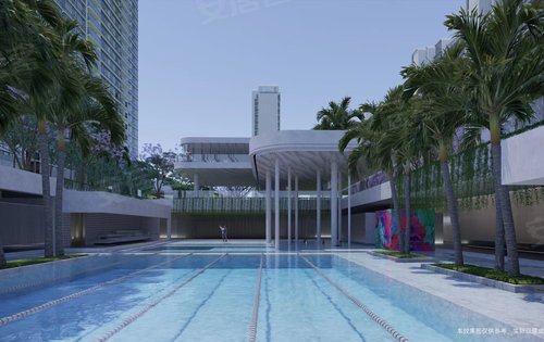 六泳道标准游泳池全软水下沉式会所