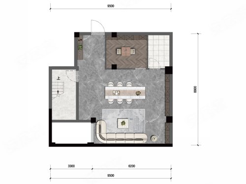 绿城·云栖桃花源合院220㎡户型，绿城·云栖桃花源别墅约220.00平米户型图，朝南朝向 - 宁波安居客