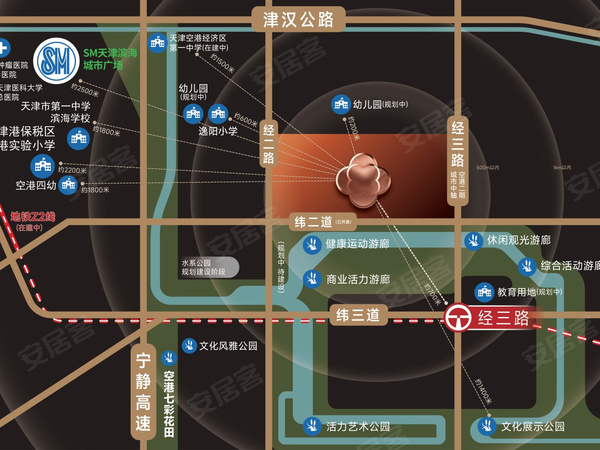 绿城·天津桂语安澜,天津绿城·天津桂语安澜房价,楼盘户型,周边配套,交通地图,纬二道与宜康道交口 - 安居客