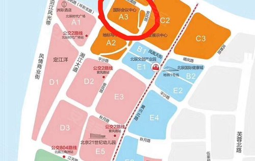 北辰三角洲的区域图和规划图