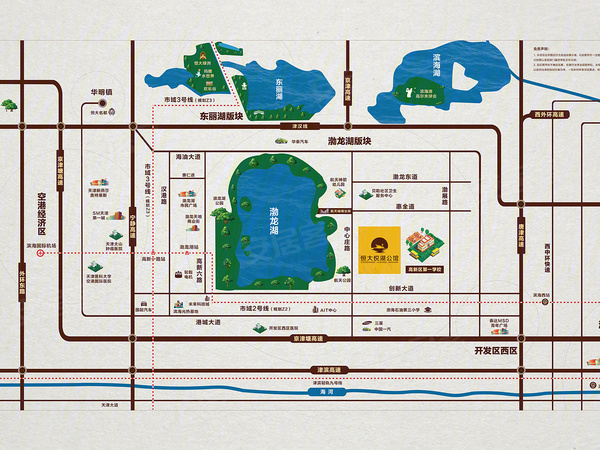 恒大悦湖公馆,天津恒大悦湖公馆房价,楼盘户型,周边配套,交通地图,中心庄路与惠全道交口 - 安居客