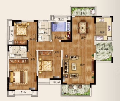 140m05,4室2厅2卫 128m05,4室2厅3卫 160m05关联户型:景盛豪庭