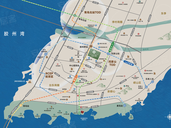 绿城·青岛璟悦，青岛绿城·青岛璟悦房价，楼盘户型，周边配套，交通地图，科技大学南M1地铁口胜利桥站 - 安居客