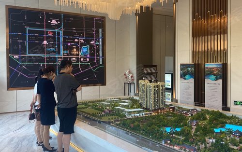 兴庆御苑售楼部周末日常营业现场