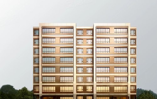 小区大门叠式花园归心架空层外立面