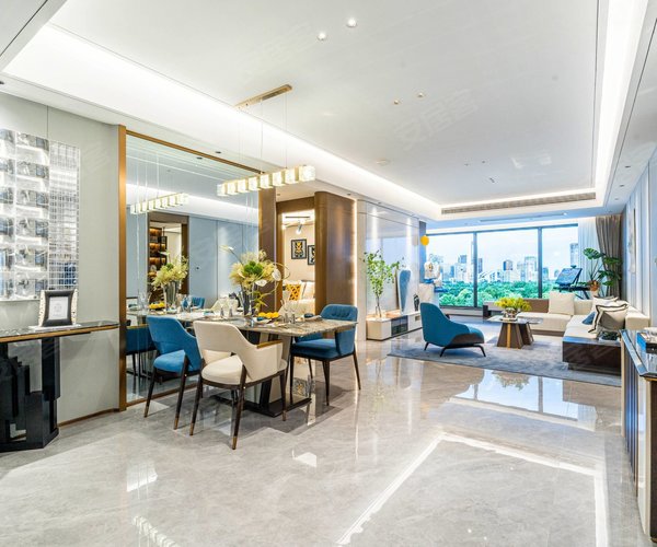 金富江山院B1户型,金富江山院3室2厅2卫1厨约129.00平米户型图,朝南朝向 - 长沙安居客