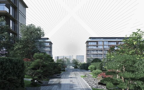方岛金茂观棠动态:B3地块园林绿化效果图-武汉安居客