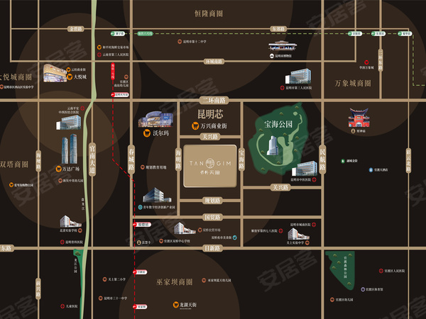 保利天珺,昆明保利天珺房价,楼盘户型,周边配套,交通地图,宝海路与关兴路交汇处 - 安居客