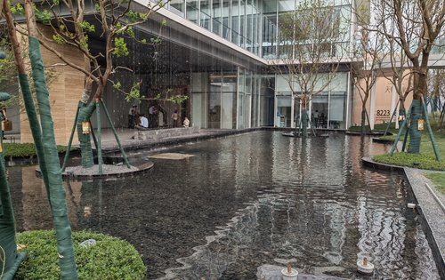 镜面水景以及水帘社区配套小区大门天悦世家楼盘点评(288)1052021-05