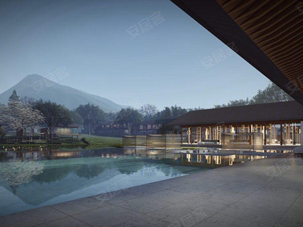 五粮液华西青城山国际康养中心商业楼盘建筑物外景