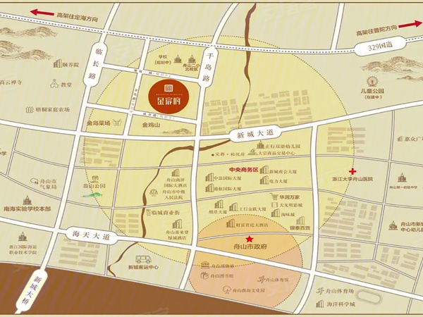 金宸府,舟山金宸府房价,楼盘户型,周边配套,交通地图,千岛路515号