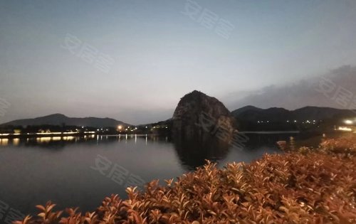 苏州樾府旁寿桃湖夜景