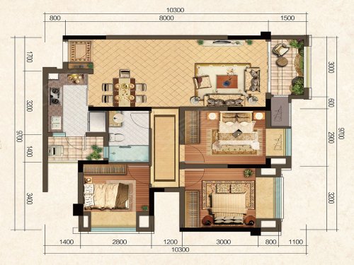 瀚学融府户型图
