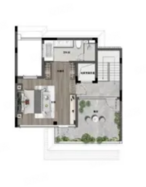 中天樾青岚207方望樾户型,中天樾青岚别墅约207.00平米户型图,朝南朝向 - 杭州安居客