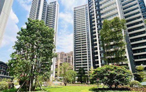 阳光下的隆生鹿江花园,美美的!