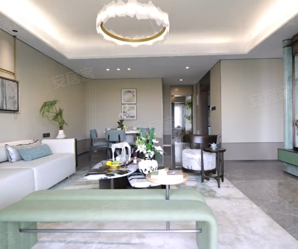 建投·学府上品C户型，建投·学府上品4室2厅3卫1厨约143.39平米户型图，朝南朝向 - 海口安居客