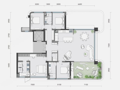 联发嘉和府建面185奇数层,联发嘉和府4室2厅3卫1厨约185.00平米户型图,朝南朝向 - 重庆安居客