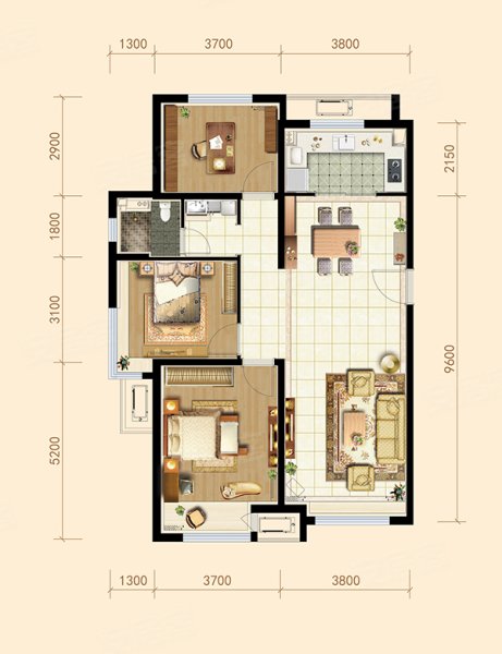 仁恒滨河湾户型图