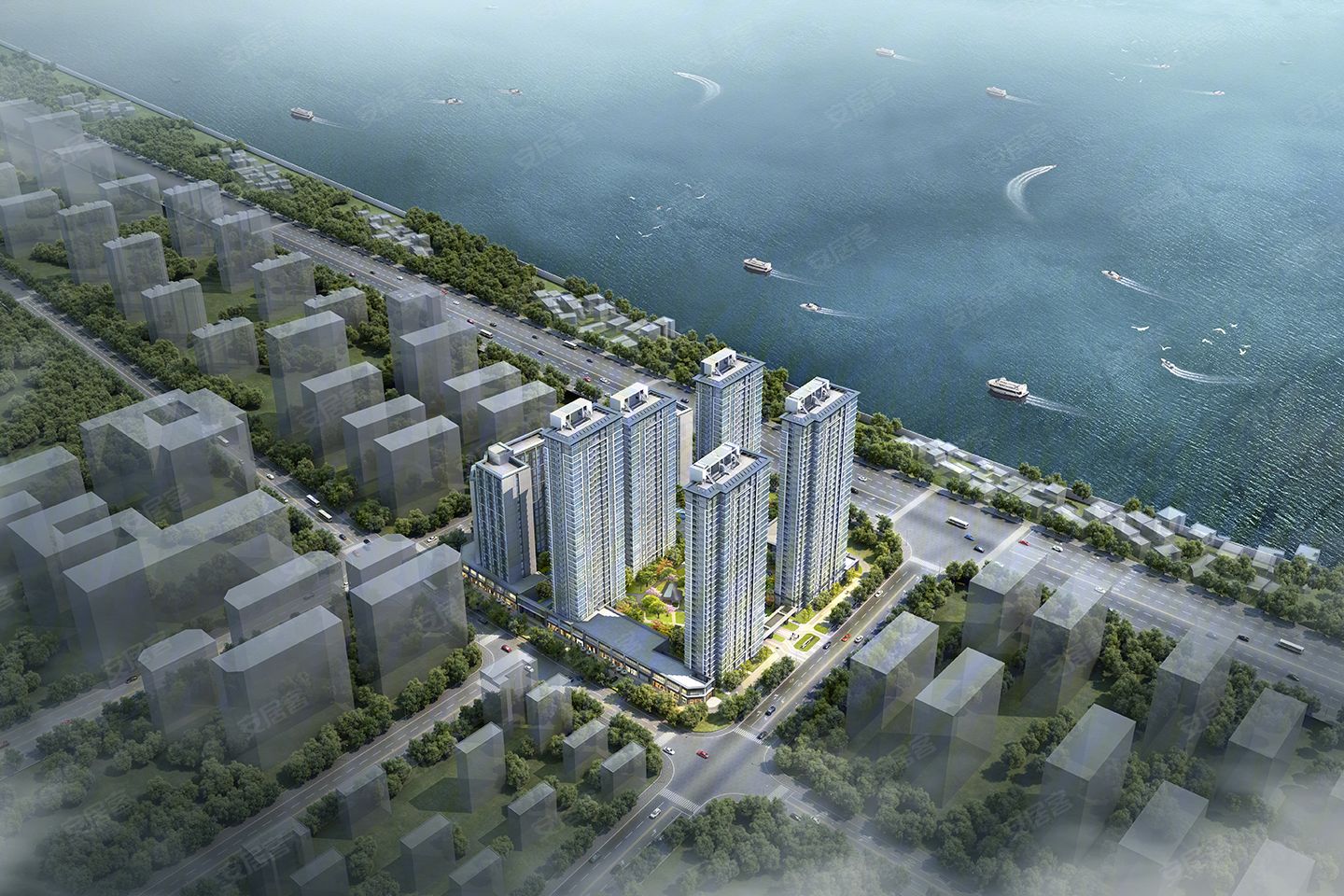 "融创未来海"专车看房